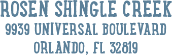 Rosen Shingle Creek. 9939 Universal Boulevard Orlando, FL 32819